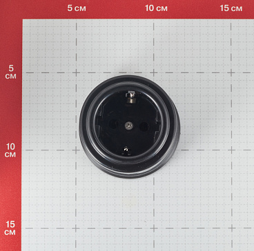 Розетка Bironi Лизетта накладная черная ретро (B1-101-23)