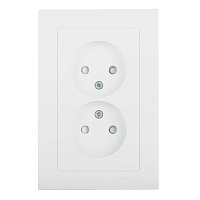 Розетка Systeme Electric AtlasDesign встраиваемая белая со шторками (ATN000122)