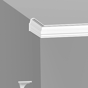 Плинтус потолочный из пенополистирола 30х70х2000 мм под натяжной потолок с возможностью светодиодной подсветки Плинтэкс J 30/70