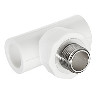 Тройник полипропиленовый Valtec переходный 20 мм х 1/2 НР(ш) х 20 мм (VTp.733.0.02004)