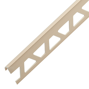 Уголок ПВХ для кафельной плитки наружный 8 мм 2,5 м слоновая кость