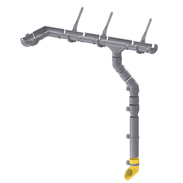 Колено стока пластиковое d80 мм Docke Standard пломбир RAL 9003