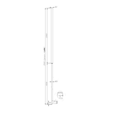 Столб для забора винтовой 60х60х2 мм 3,5 м коричневый RAL 8017
