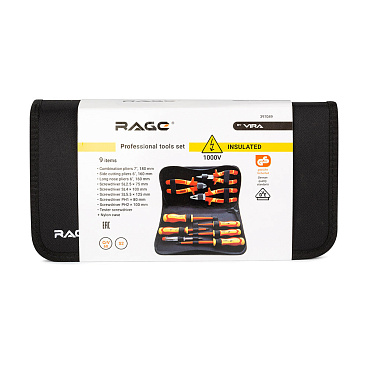 Набор диэлектрического инструмента 1000 В Rage by Vira VDE (397049)