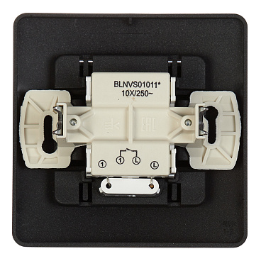 Выключатель Systeme Electric Blanca одноклавишный встраиваемый антрацит с подсветкой (BLNVS010116)