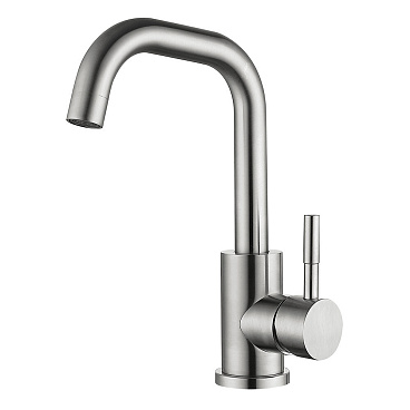 Смеситель для кухни и раковины Corsa Deco TS однорычажный с поворотным изливом нержавеющая сталь (FKTS)