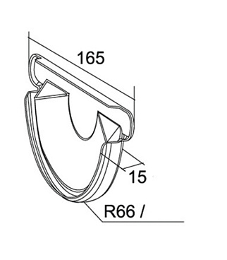 Заглушка желоба Grand Line металлическая d125 мм красное вино RAL 3005