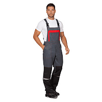 Костюм мужской защитный ГК Спецобъединение КМ-10 52-54 рост 170-176 см серо-красный/черный