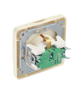 Розетка Hegel Master встраиваемая слоновая кость с крышкой (РС16-511-01)