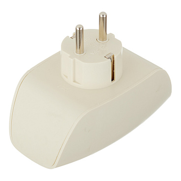 Разветвитель 2 розетки Эра 16 А 220 В 3,5 кВт слоновая кость (Б0002369)
