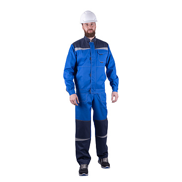Костюм мужской защитный ГК Спецобъединение КМ-10 48-50 рост 158-164 см синий