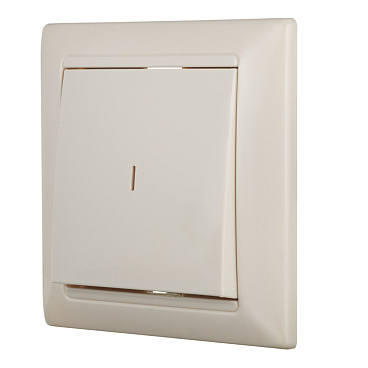 Выключатель Svet одноклавишный встраиваемый бежевый с подсветкой (SV1001-0009)