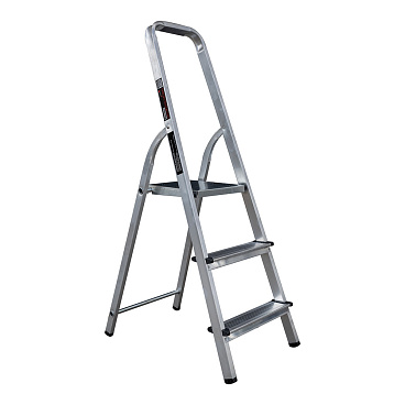 Стремянка алюминиевая 3 ступени 80 мм 0,6 м Hesler