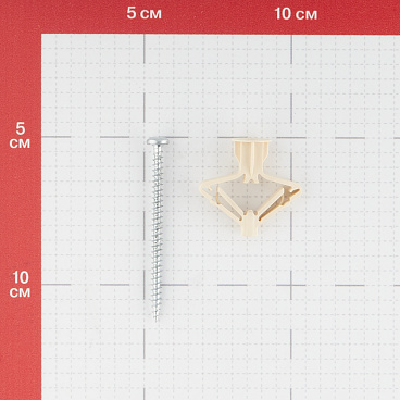 Дюбель для листовых материалов Hard-Fix PLA 4x60 мм нейлон с шурупом (60 шт.)