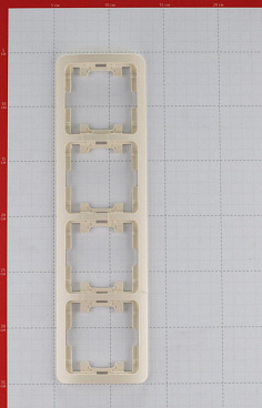 Рамка Makel Mimoza четырехместная бежевая (32039)