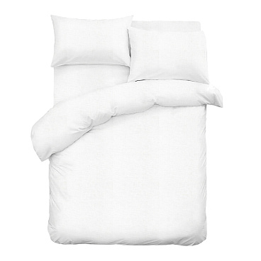 Комплект постельного белья 1,5-спальный сатин Lorikeet Solo белый с простыней 180х215 см