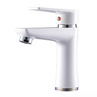 Смеситель для раковины РМС PL однорычажный белый (PL6-001F)