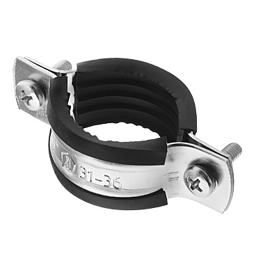 Хомут сантехнический 1" 31-35 мм оцинкованная сталь (50 шт.)