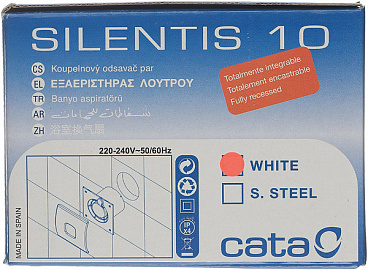 Вентилятор осевой Cata Silentis 10 140х140 мм d100 мм слоновая кость