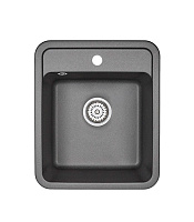 Мойка для кухни Granula Standard 50х42х19 см врезная кварц черная
