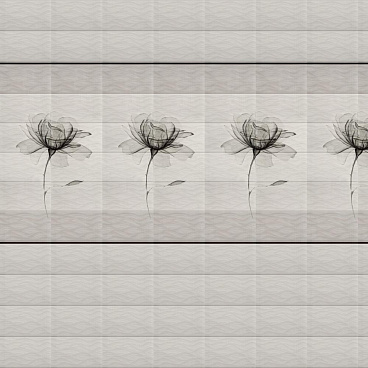 Панель ПВХ 375х2700х8 мм Venta бесшовная цифровая печать грея цветок 2,025 кв.м (2 шт.)