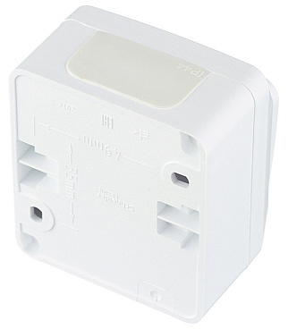 Выключатель Systeme Electric Этюд двухклавишный накладной белый (BA10-042B)