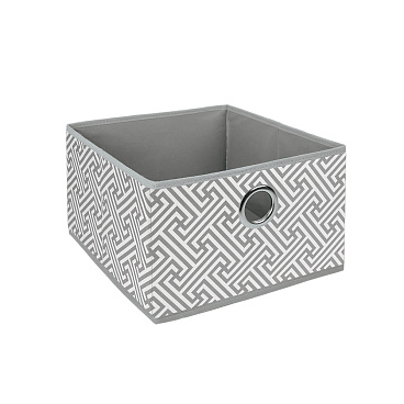 Короб для хранения Орнамент 280х280х180 мм серый