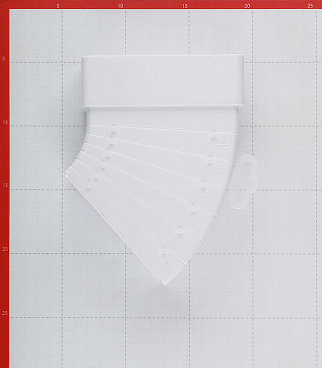 Колено горизонтальное пластиковое для плоских воздуховодов 60х120 мм разноугловое