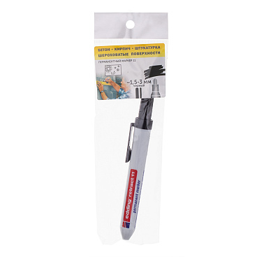 Маркер перманентный Edding retract 11 черный грифель 1,5-3 мм