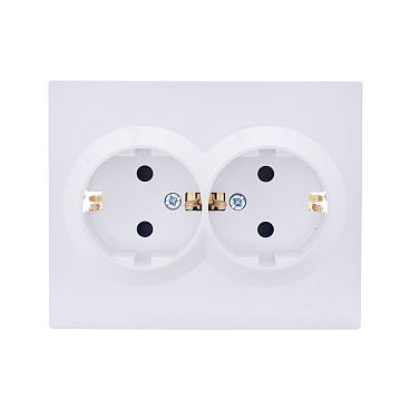 Розетка Lezard Vesna встраиваемая белая (742-0200-178B)