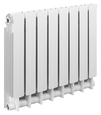 Радиатор биметаллический Global Style Plus 500 мм 8 секций 1" боковое подключение белый