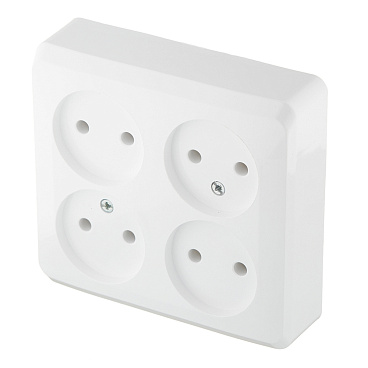 Розетка Systeme Electric Этюд накладная белая (PA16-205B)