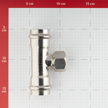 Тройник Valtec (VTi.932.I.280528) 28 мм х 3/4 ВР(г) х 28 мм нержавеющая сталь