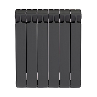 Радиатор биметаллический Rifar Monolit 500 мм 6 секций 3/4 боковое подключение серый