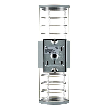 Светильник садово-парковый настенный Feron Техно серый E27 60 Вт IP54 (06299)