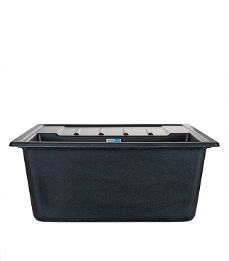 Мойка для кухни Granula Standart 76х50х20 см врезная с крылом кварц черная