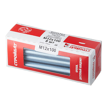 Болт оцинкованный M12x100 мм DIN 933 (8 шт.)