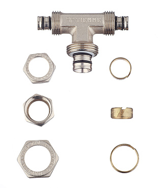 Тройник 16 обж(ц) х 20 обж(ц) х 16 обж(ц)