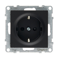 Розетка Legrand Suno встраиваемая антрацит со шторками (721424)