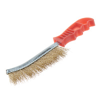 Кордщетка ручная Hesler латунированная 265 мм с пластиковой ручкой