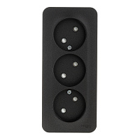 Розетка Systeme Electric Blanca накладная антрацит со шторками (BLNRA001316)