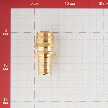 Соединитель прямой Stout 25 мм х 3/4 НР(ш) латунный (SFA-0001-002534)