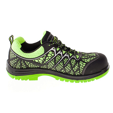 Полуботинки рабочие текстильные со светоотражающими элементами размер 44 зеленые Мистраль Неон (130168)
