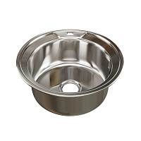 Мойка для кухни Mixline 49х49х18 см врезная с сифоном сталь (528183)