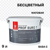 Краска моющаяся Tikkurila Prof Euro 7 база С бесцветная 9 л