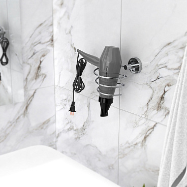 Держатель для фена Fora Long на шуруп металл хром (L043/926)