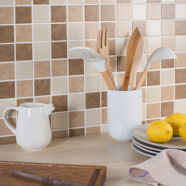 Мозаика Starmosaic Beige Matt бежевая керамическая 306х306х6 мм матовая