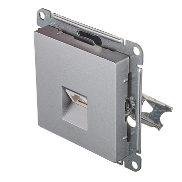 Розетка компьютерная Systeme Electric AtlasDesign встраиваемая алюминий RJ45 (ATN000383)