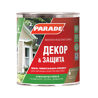 Эмаль алкидная Parade Декор и защита база С полуматовая 0,75 л