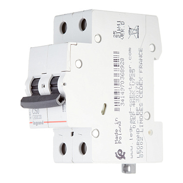 Автоматический выключатель модульный Legrand RX3 2P 50А тип C 4,5 кА 230/400 В (419702)